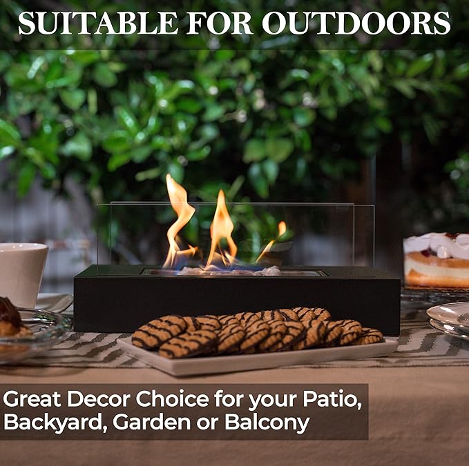 BowLift | Tabletop fire pit with s’mores maker kit – portable mini fireplace for indoor/outdoor use