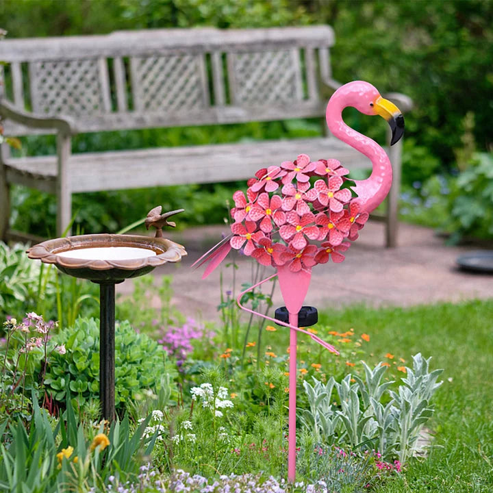 Skanto | Flamingo Solar Light Metal Art