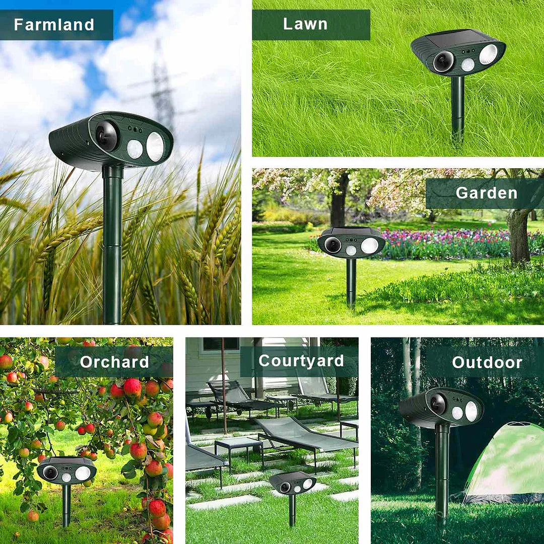 Skanto | Solar Ultrasonic Deer Repeller - Effective Deer Deterrent for Gardens & Farms Within 48 Hours