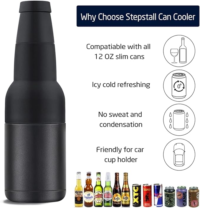 Skanto | Beer Bottle and Can Cooler with Beer Opener.