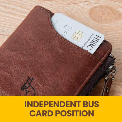 BowLift | Men's multifunctional RFID-blocking, waterproof and durable PU leather wallet for men
