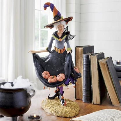 Frendorf | Halloween Figurine | Handmade Witch Decoration | Resin