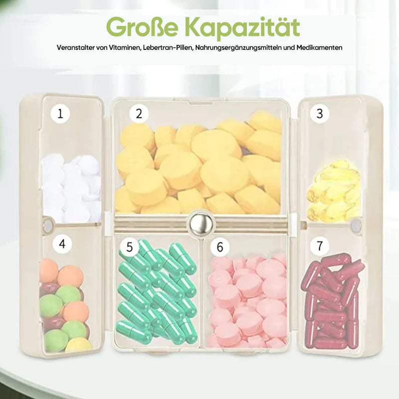 Compact Magnetic Pill Organizer | Portable, Safe Storage | Bowlift