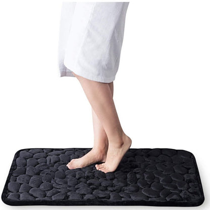 Skanto | Coated Bath Mat with Stone Texture
