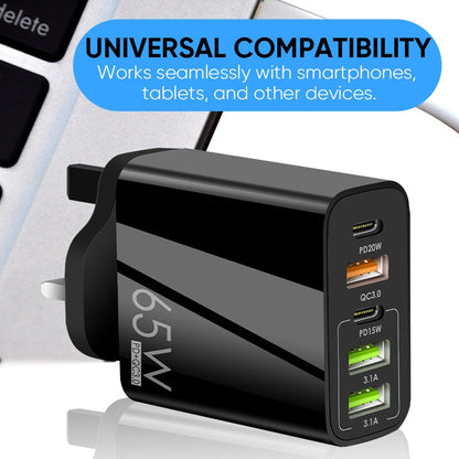 Multi-Port Adapter 65W Fast Charger - US Standard