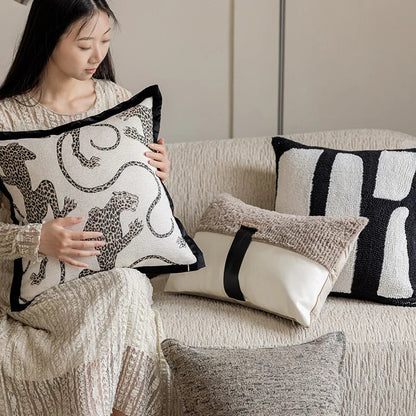 Skanto | Sophisticated Jacquard Embroidered Decorative Pillow Cover