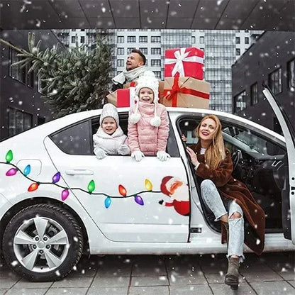 BowLift | Christmas Car Magnet Decorations | Reflective Holiday Light Bulb Set | Weatherproof & Reusable
