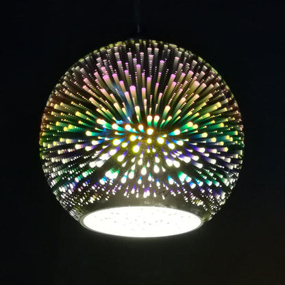 Brehn | Modern creative 3D colorful Fireworks Glass 1-Light Dome Pendant Light