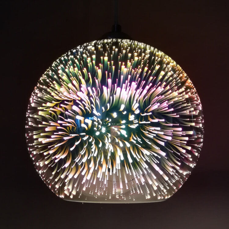 Brehn | Modern creative 3D colorful Fireworks Glass 1-Light Dome Pendant Light