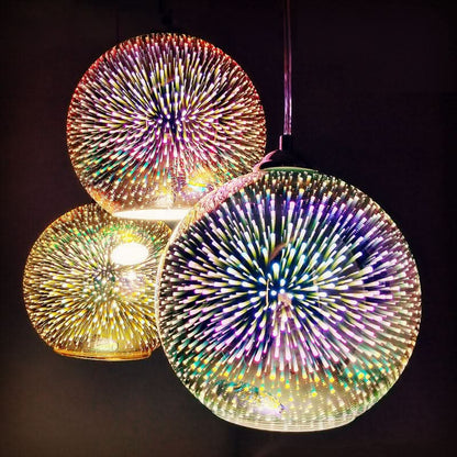 Skanto | Modern 3D Firework Glass Dome Pendant Lamp