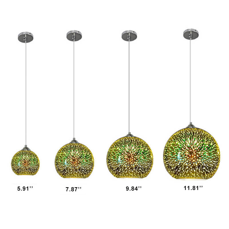 Skanto | 3D Fireworks Pendant Lamp – Modern Artistic Multicolor Light