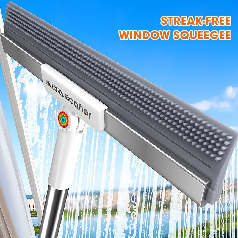 Floor wiper with rubber lip & TPE bristles | Brehn