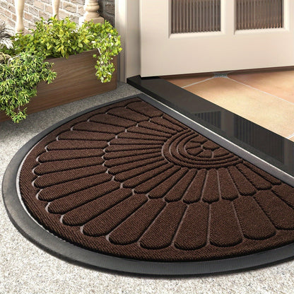 Semi-circular rubber doormat – Durable and non-slip for indoor and outdoor use | Bowlift