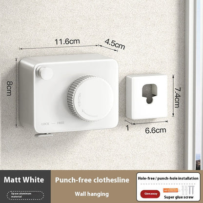 Telescopic Wall-Mounted Clothesline in Stainless Steel | Skanto