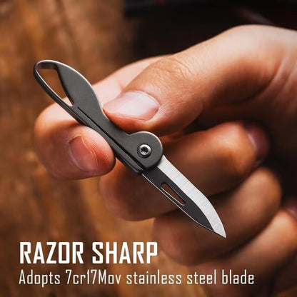 Mini Titanium Alloy Folding Pocket Knife Bowlift