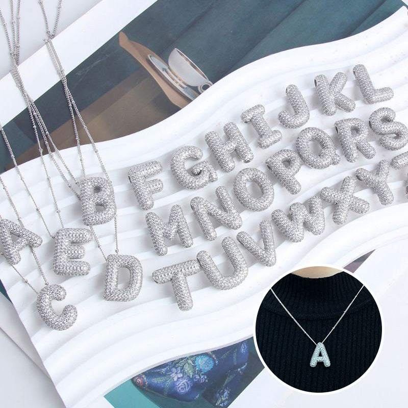 Skanto | Alphabet Diamond Pendant Necklace