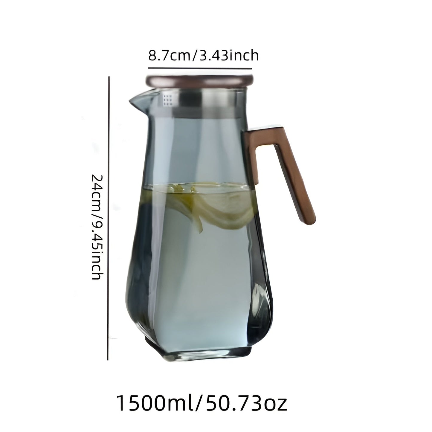 Glass pitcher with large capacity – heat-resistant and robust | Ideal for water and juice