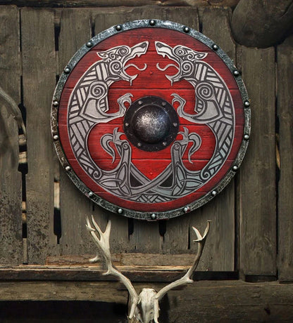 Skanto | Eivor Valhalla Raven Battle Damaged Viking Wood Shield 30CM