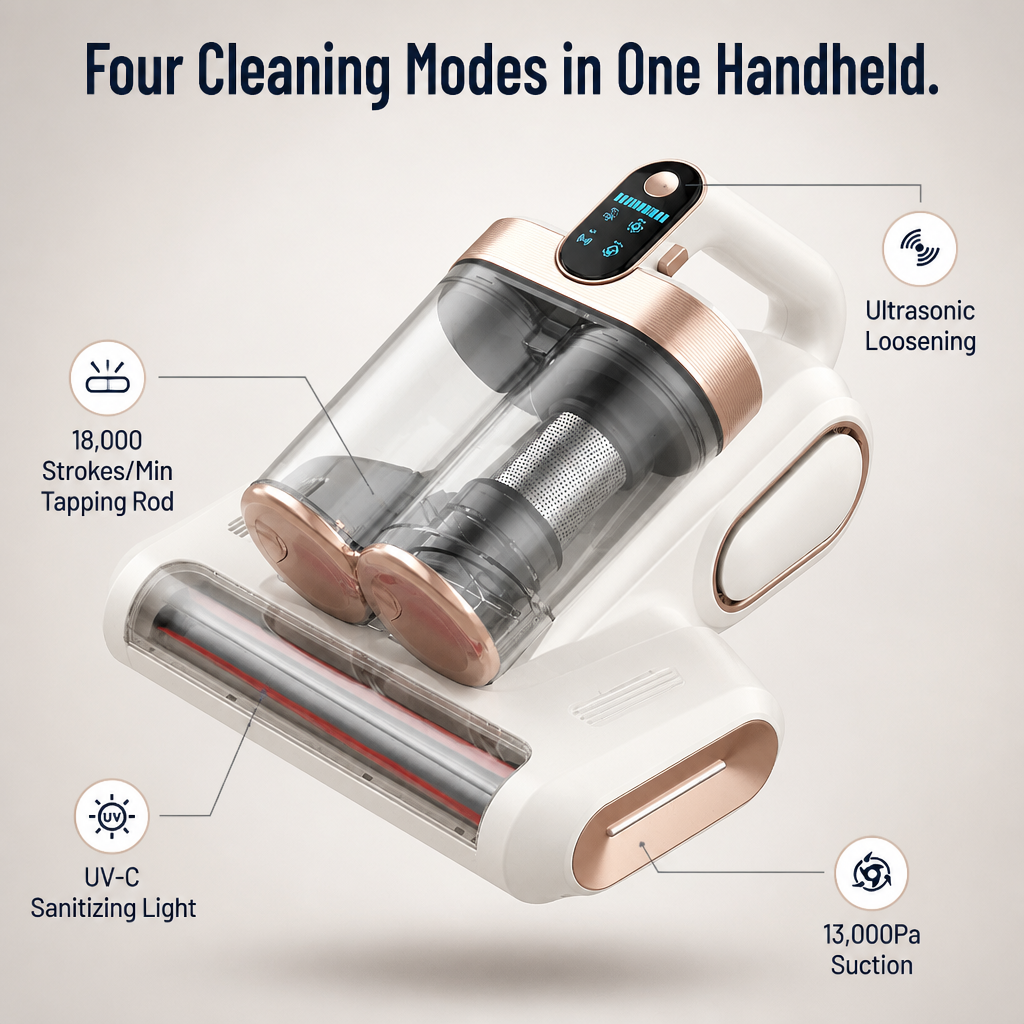 Cordless mattress cleaner with UV-C | Karnz