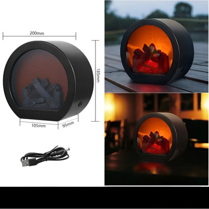 Skanto | RadiantFlame LED Lantern – Realistic Flame Table Lamp for Cozy Atmosphere Lighting