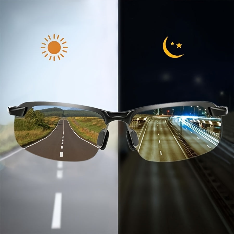 Karnz | Polarized Photochromic Sunglasses | UV400 Protection | Automatic Light Adjustment (Day & Night) | Intelligent Glare Reduction for Drivers & Outdoor