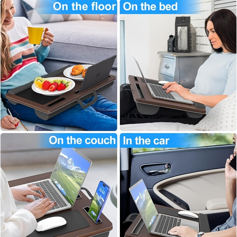 Skanto | Ergonomic Laptop Stand with Wrist Rest and Device Compartments