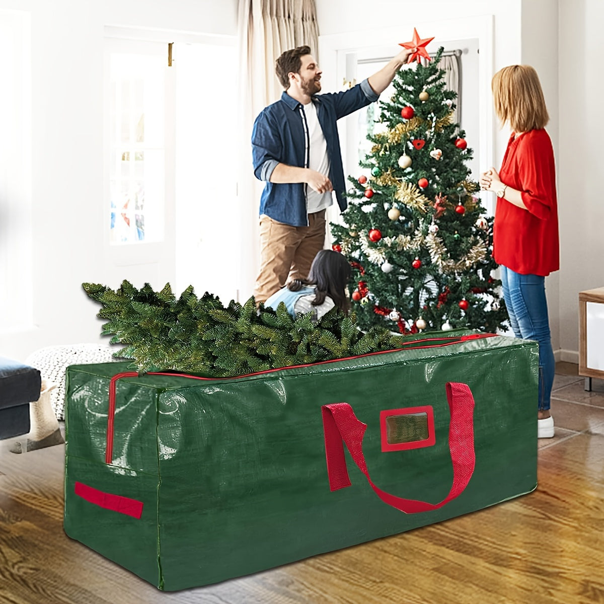 BowLift | Large Storage Bag for Artificial Christmas Trees – Waterproof and Durable Polyester Model TreeTote