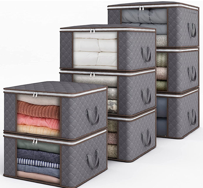 Skanto | Clothes Quilt Blanket Storage Bag Fabric Home Organizer Box Bags Zipper