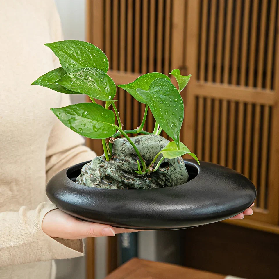 BowLift | Large-caliber Ceramic Flowerpot for Office and Balcony