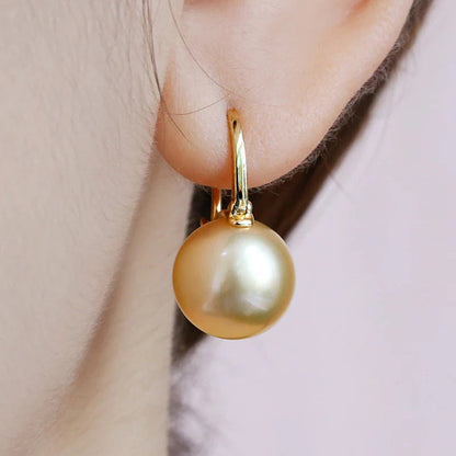 Skanto | Black Pearl Earrings Available in White Champagne Grey Gold and Black Pearl Dangle Earrings