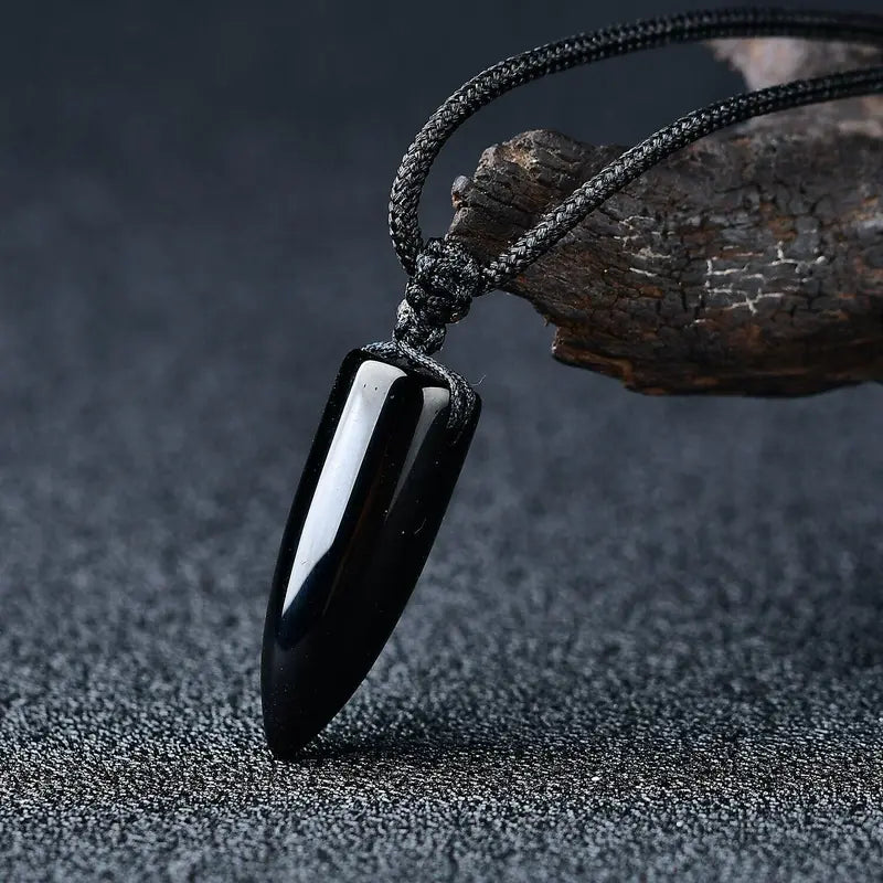Skanto | Energetic Protection Obsidian Stone Necklace