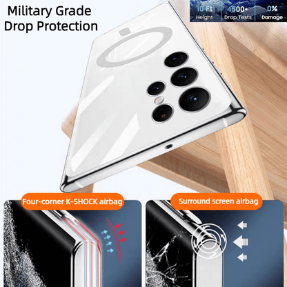 Transparent Luxury Coating Magnetic Case for Samsung