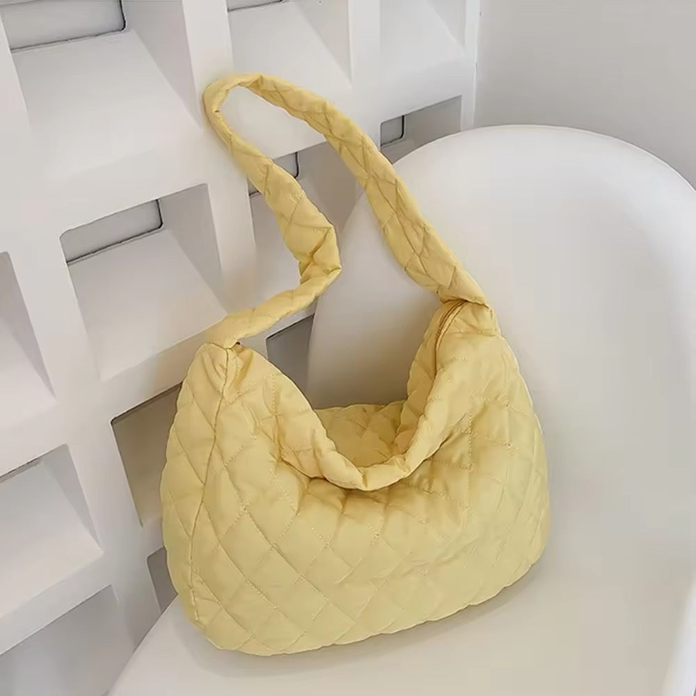 Padded Ballerina Extra Large Puffer Tote Crossbody Padded Shoulder Bag