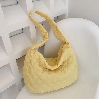 Padded Ballerina Extra Large Puffer Tote Crossbody Padded Shoulder Bag