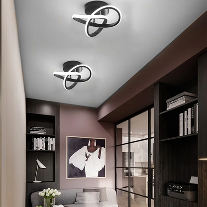 Skanto | LED Ceiling Lamp with Black Metal Frame