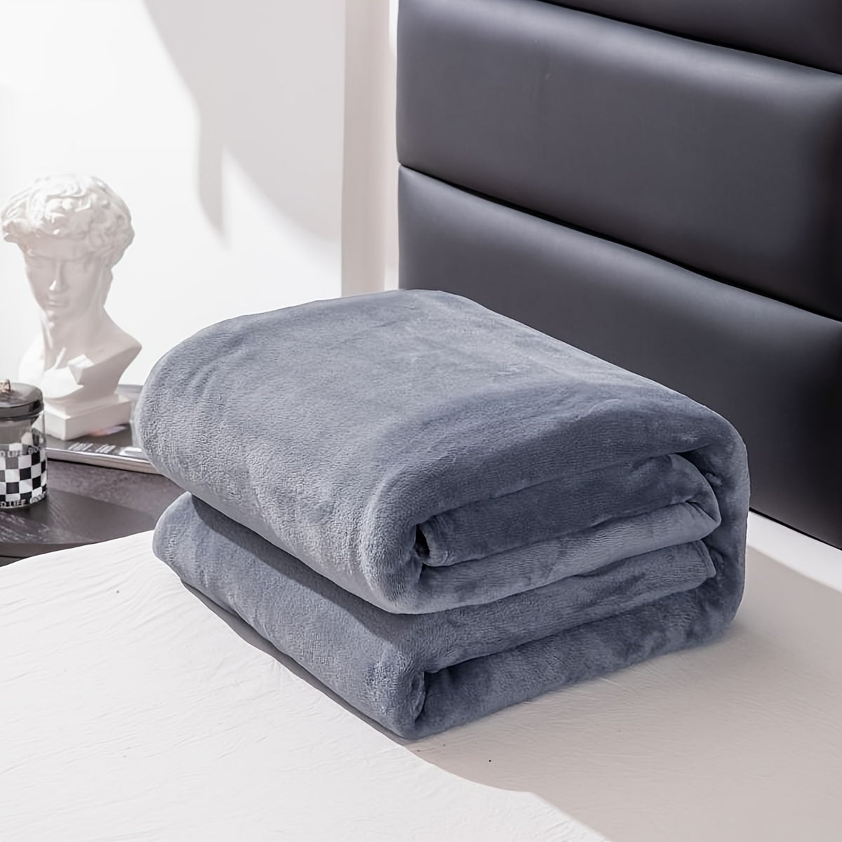 Skanto | Soft and Warm Grey Flannel Blanket for All Seasons