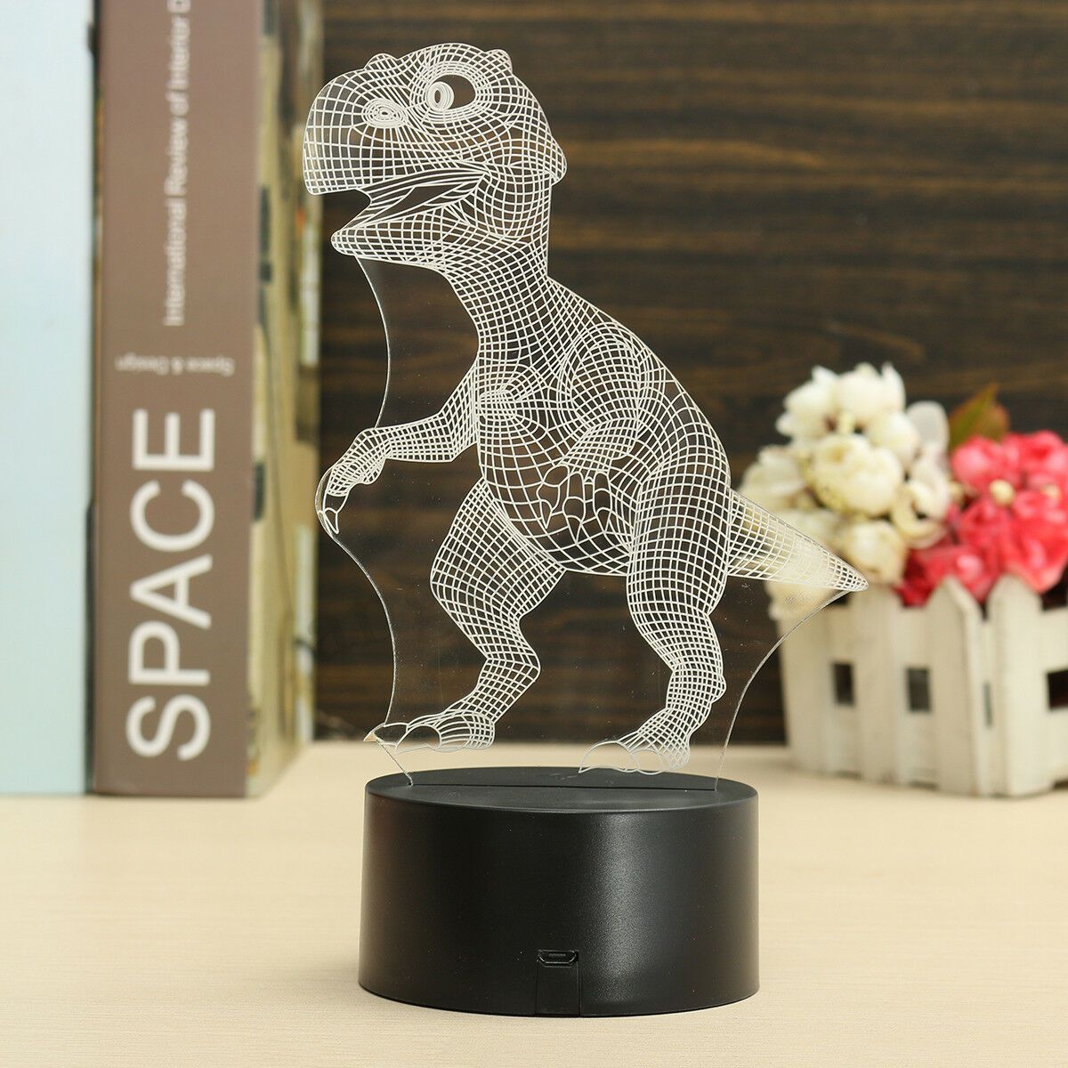 Skanto | Dinosaur Night Light - 3D Dinosaur Lamp - T Rex Night Light