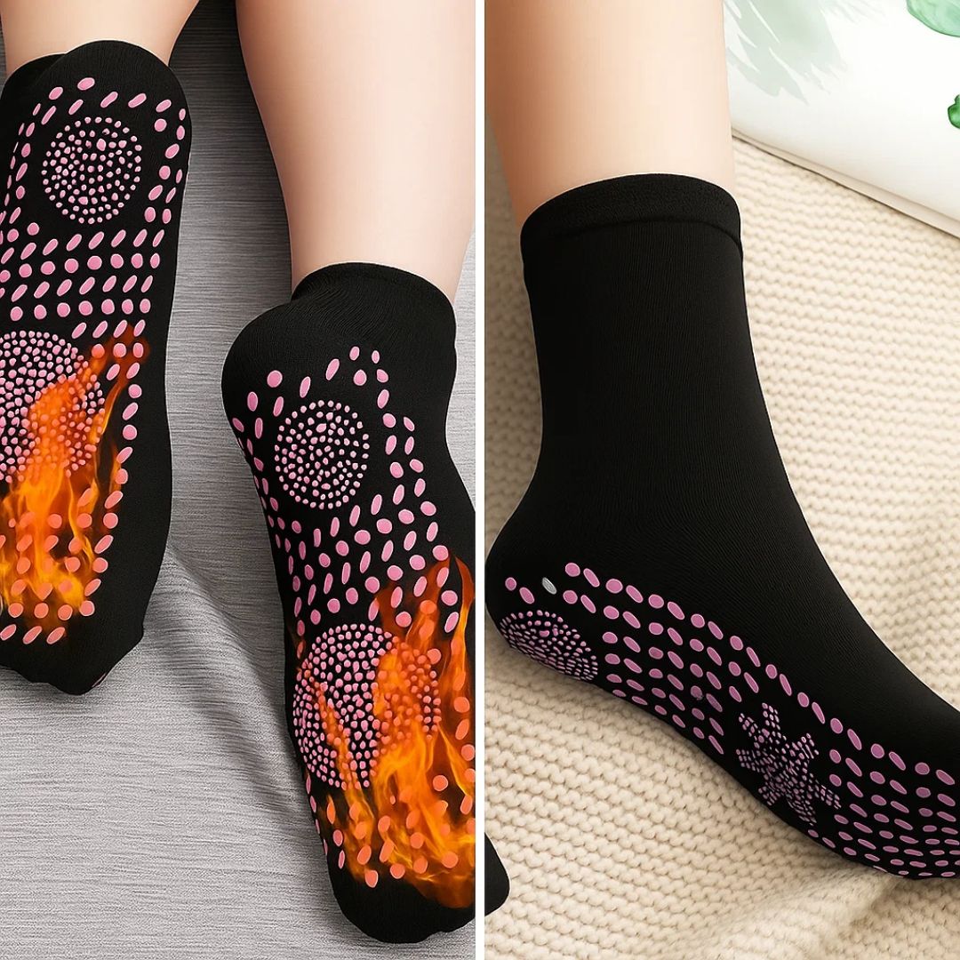 Heating Socks – Magnetic Therapy – Breathable Slimming Thermal Socks for Cold Feet Relief – Boosts Circulation & Comfort Bowlift