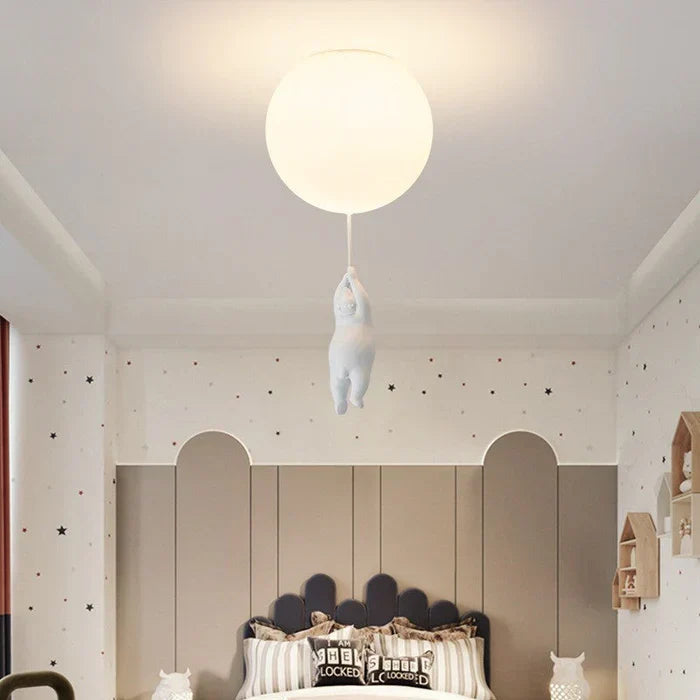 Children's ceiling lamp with bear and balloon - CloudBear | Brehn