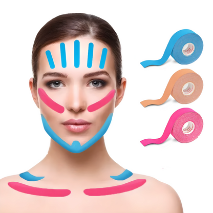Kinesiology Tape for Face and Neck Wrinkle Reduction Skanto