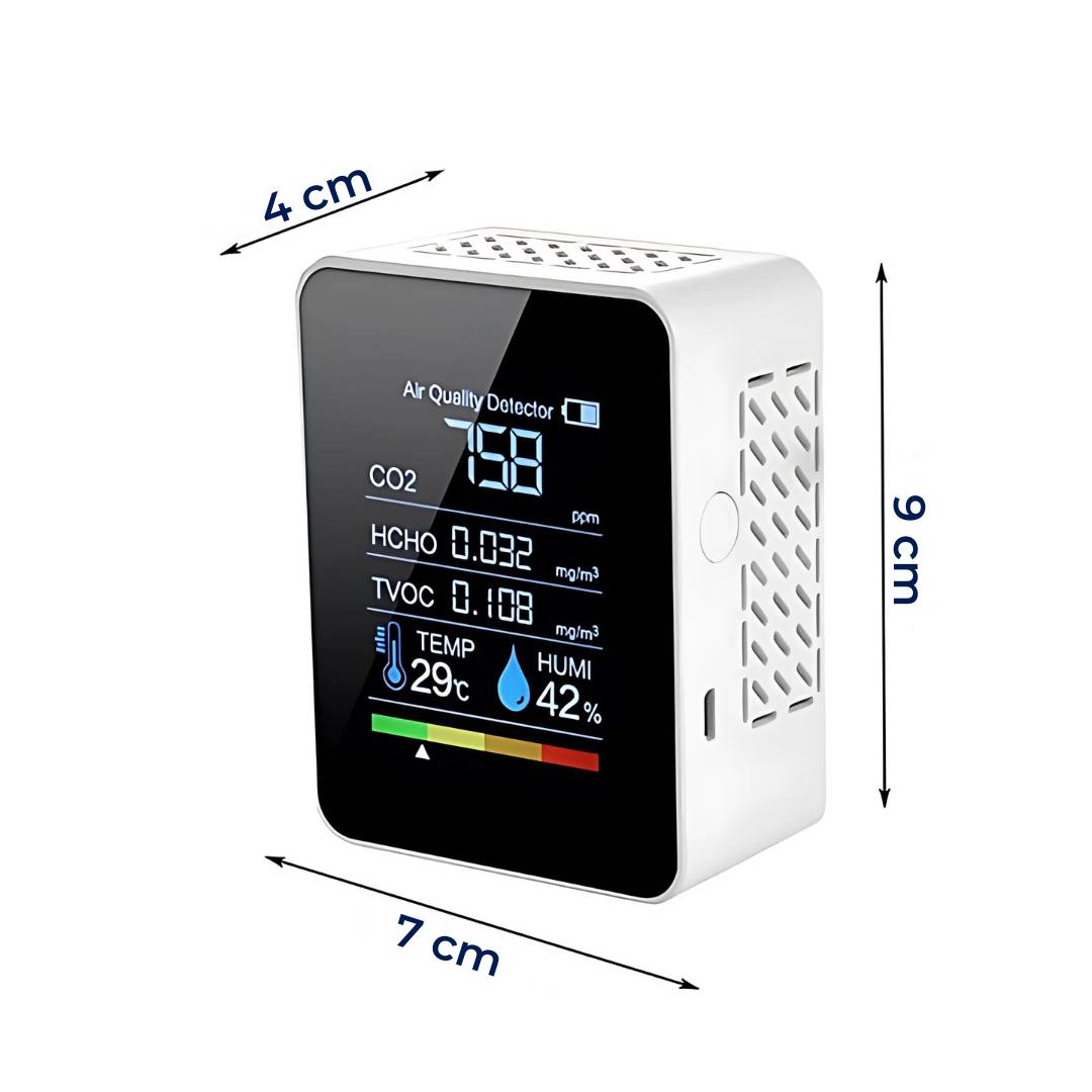Skanto | CO2 Carbon Dioxide Monitor - Air Quality Detector with Real-Time Alerts for Home and Office Air Monitoring