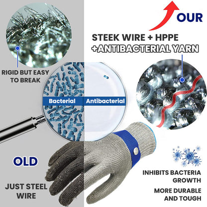 Stainless steel mesh metal laboratory protective gloves