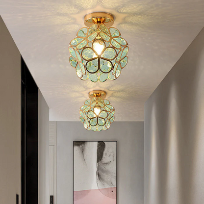 Skanto | Luxury Glass Flower Ceiling Lamp