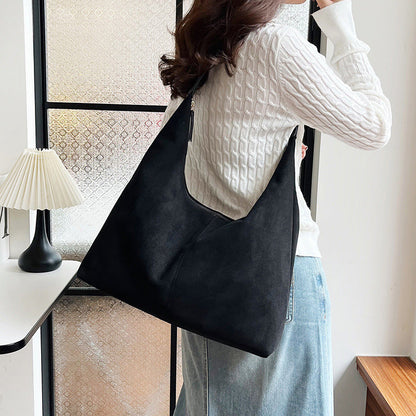 Skanto | Suede Underarm Bag with Large Capacity