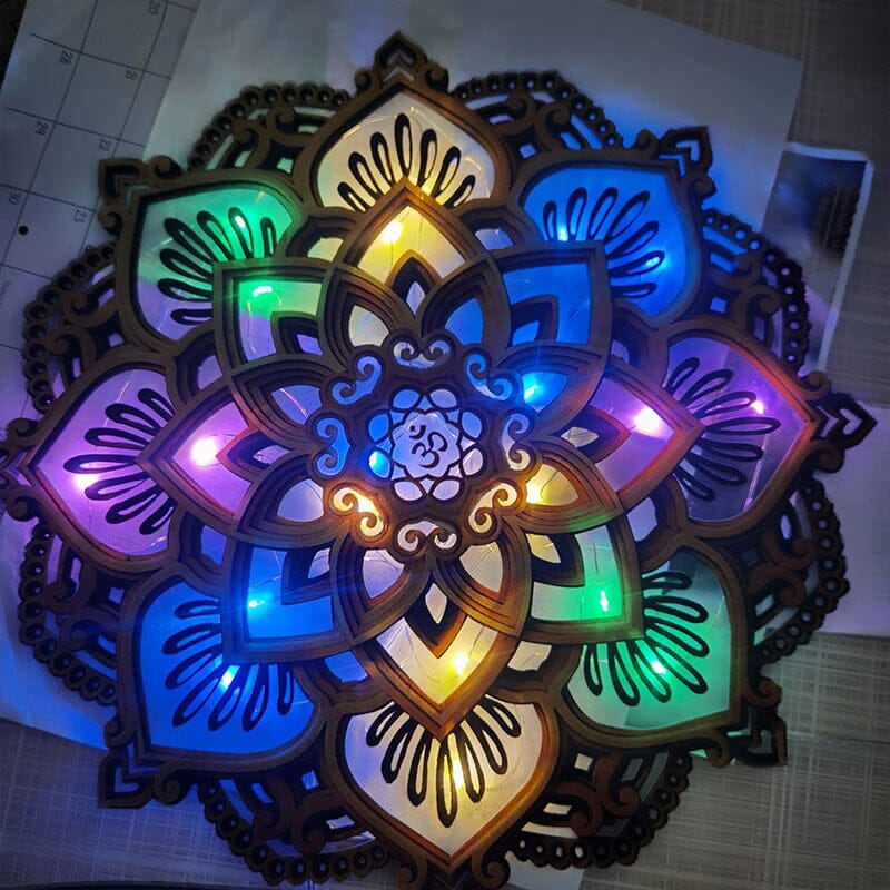 Skanto | Handmade Mandala Wooden Wall Light