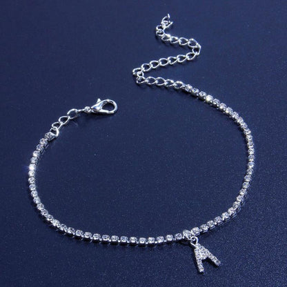 BowLift | Rhinestone Letter Anklet