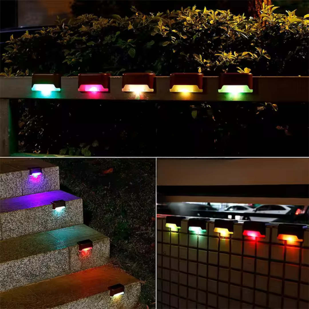 BowLift | Self-Adhesive Solar Outdoor Lights – Waterproof Wall-Mounted LED Step Lamps for Gardens, Patios & Pathways