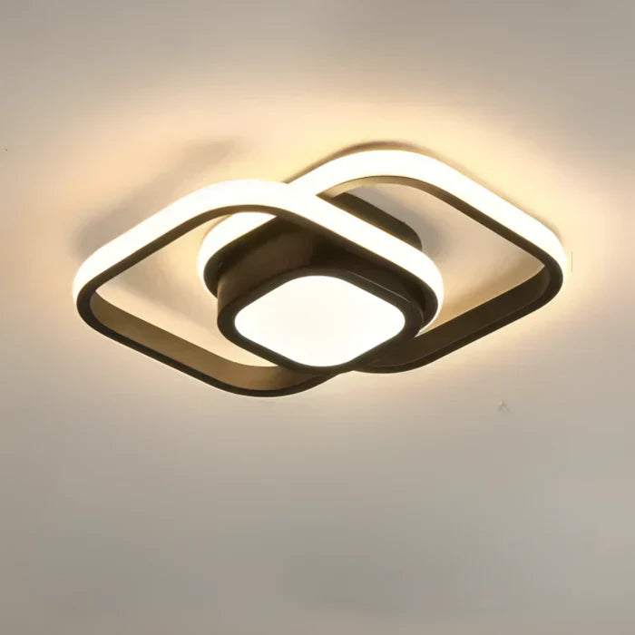 Modern LED Ceiling Lamp with Double Ring Design - Twilight Rings | Skanto
