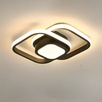 Modern LED Ceiling Lamp with Double Ring Design - Twilight Rings | Skanto