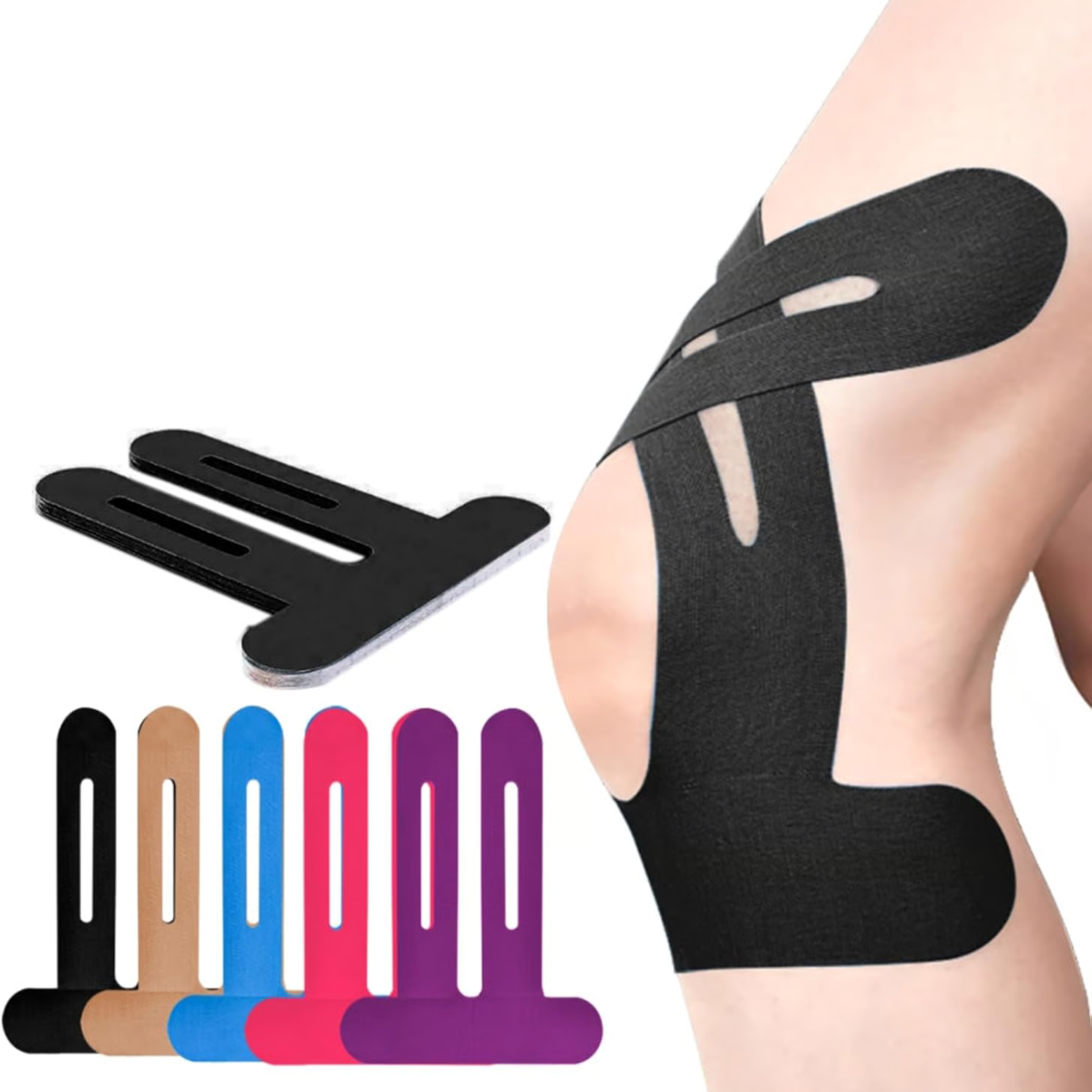 Knee Tape FlexiSupport – Pre-cut Kinesiology Tape for Direct Support | Skanto